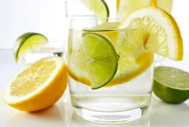 Lemon water on a diet