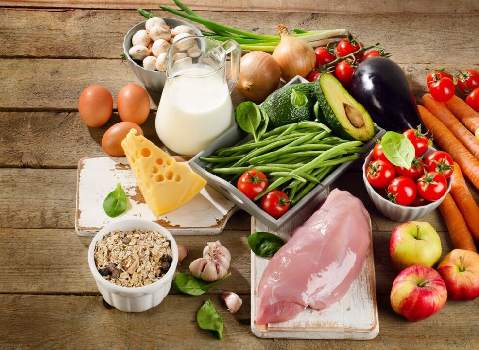 The variety of products allowed for people with gastritis according to the table 6 diet